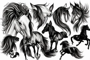 heaven with horses tattoo idea