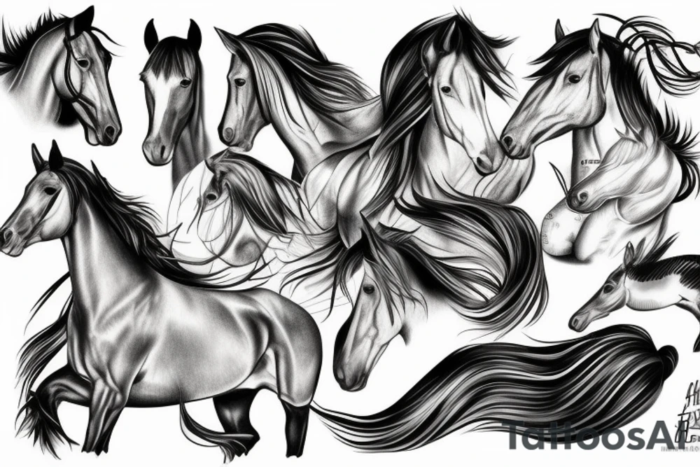heaven with horses tattoo idea