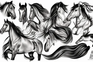 heaven with horses tattoo idea