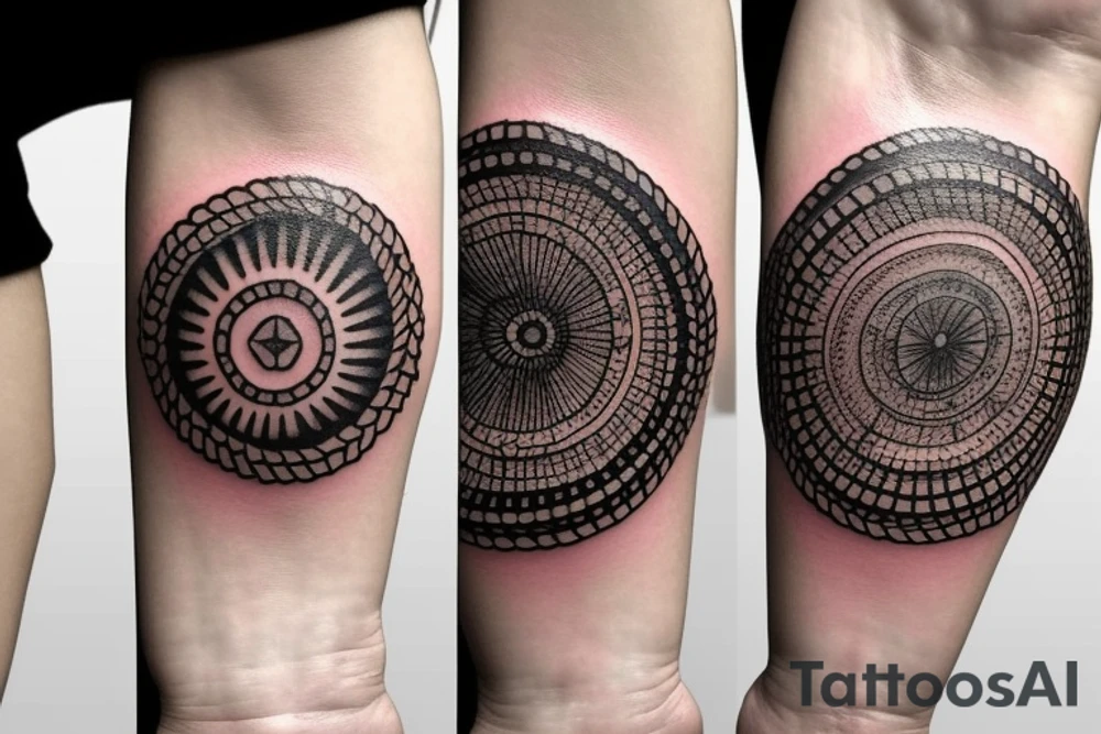 round ring tattoo idea