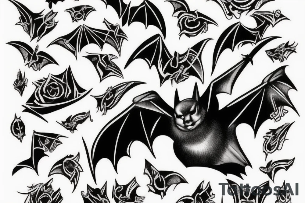 bat photo tattoo tattoo idea