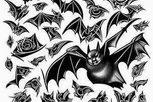bat photo tattoo tattoo idea