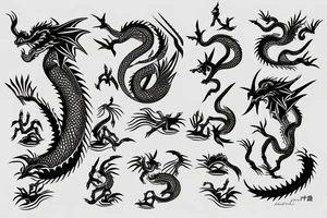 african dragon tattoo idea