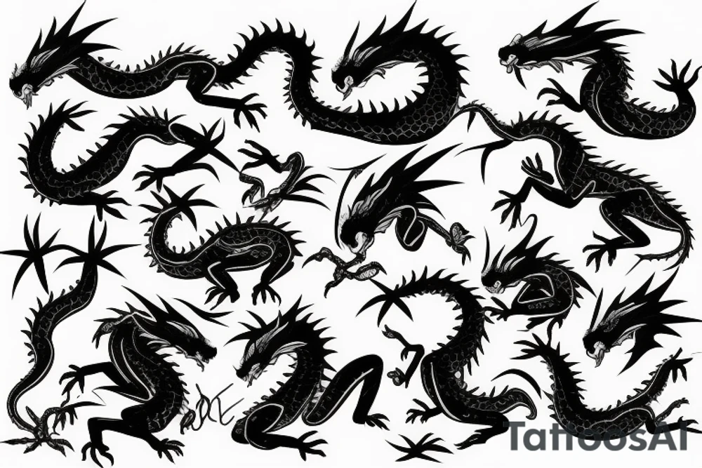 african dragon tattoo idea
