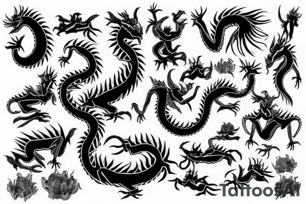 african dragon tattoo idea