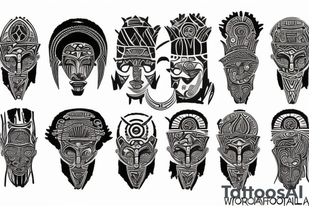 afrofuturistic warrior tattoo idea