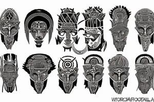 afrofuturistic warrior tattoo idea