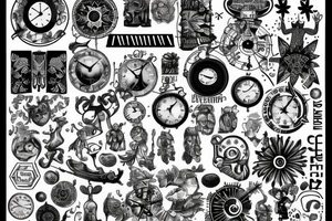 scandinavian time motif tattoo idea