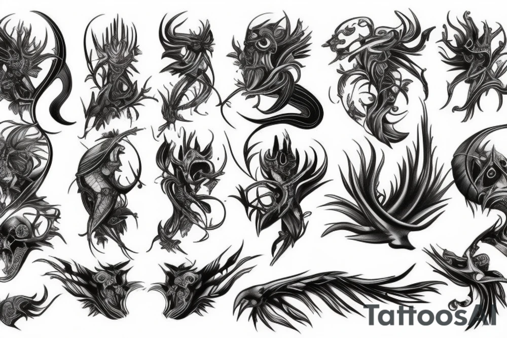 unique fire freedom tattoo idea