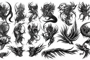 unique fire freedom tattoo idea