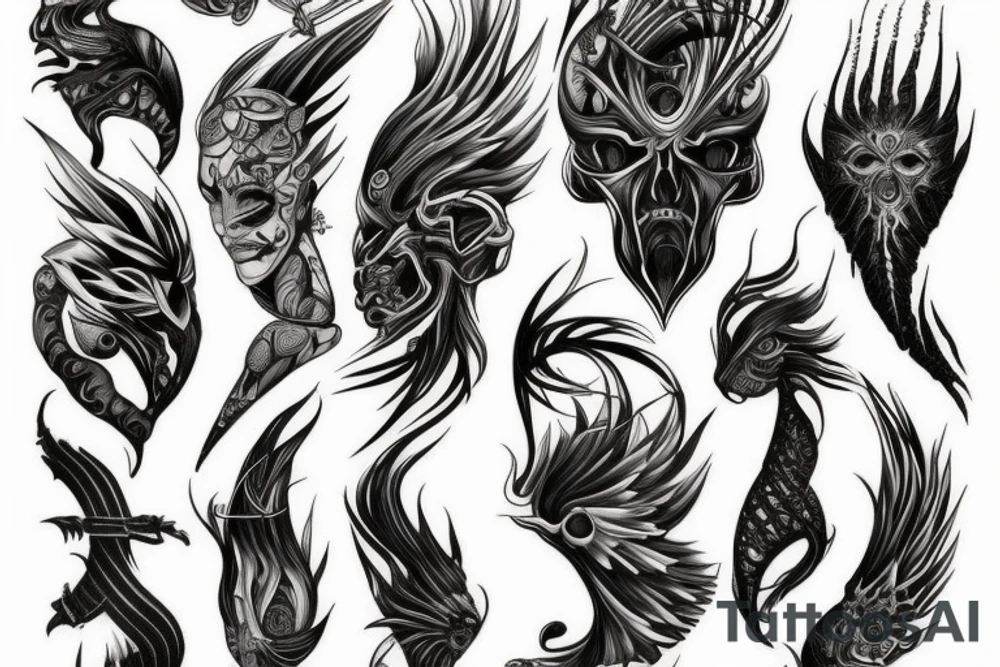 unique fire freedom tattoo idea