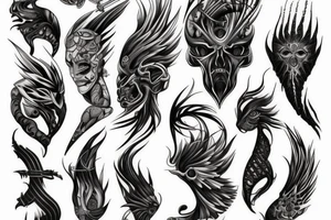 unique fire freedom tattoo idea