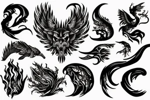 unique fire freedom tattoo idea