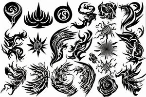 unique fire freedom tattoo idea