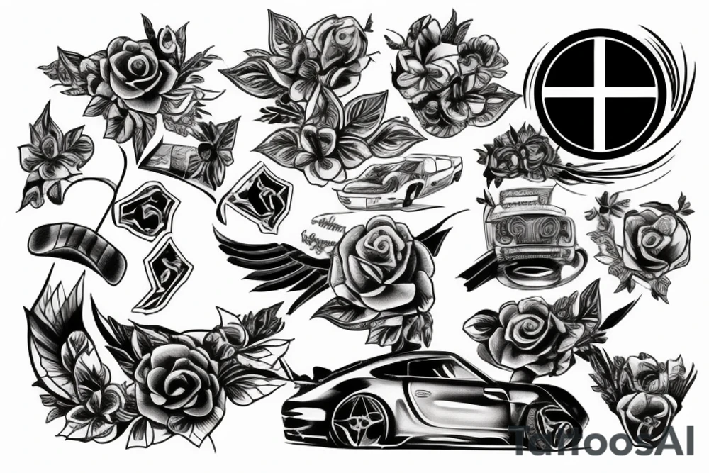 porsche tattoo idea