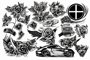 porsche tattoo idea