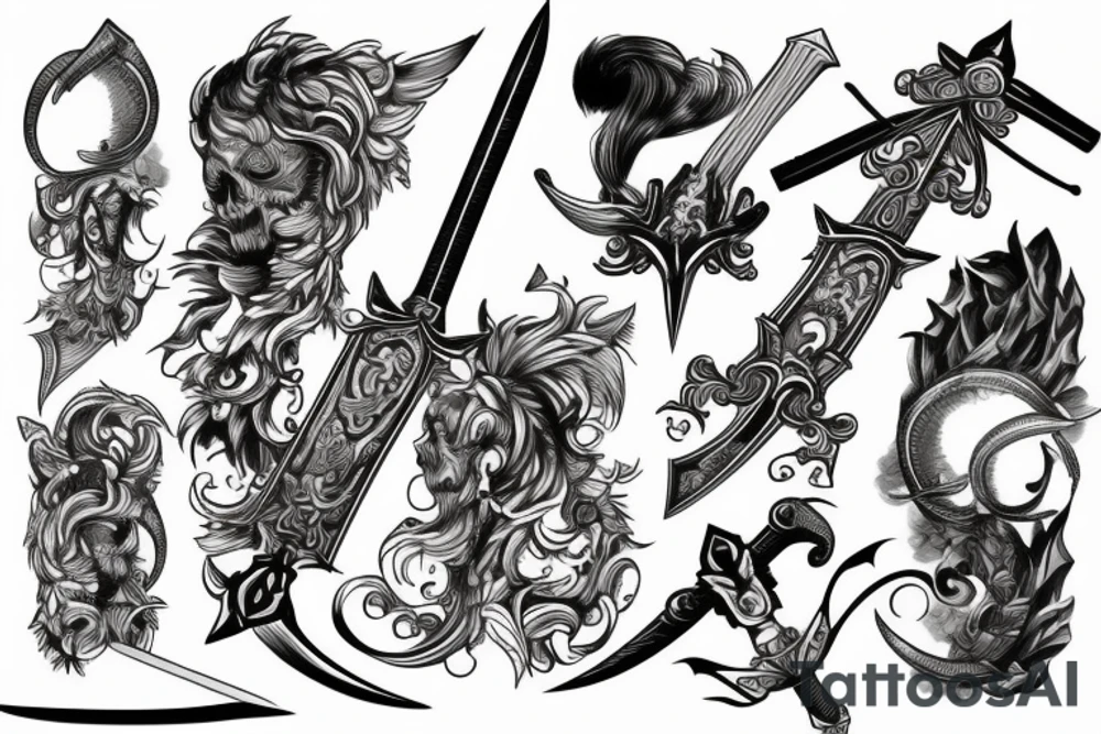 sword 
scale tattoo idea