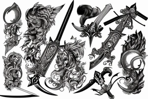 sword 
scale tattoo idea