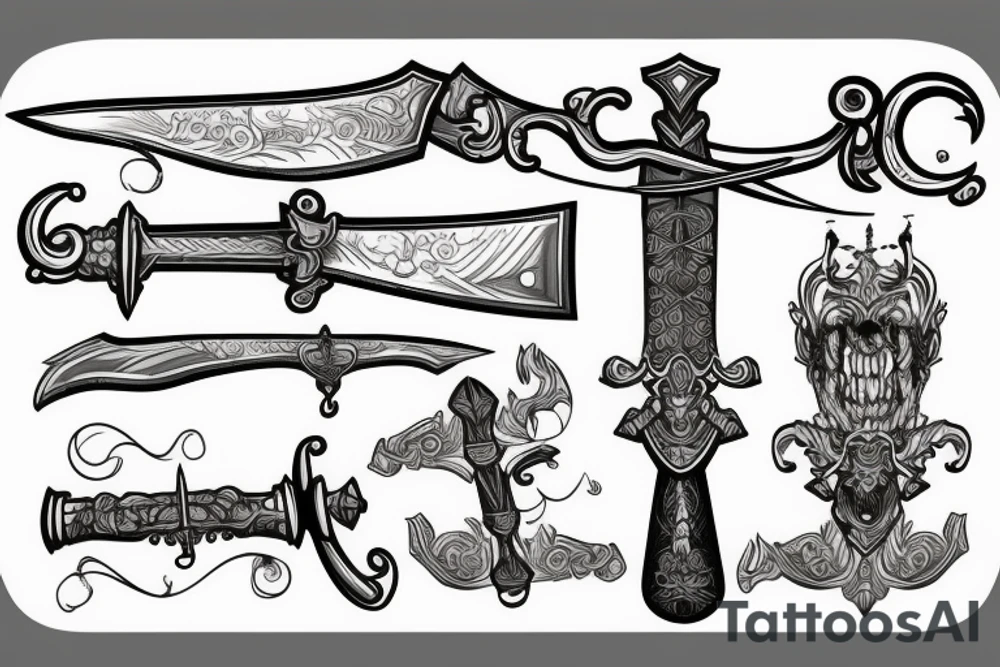 sword 
scale tattoo idea