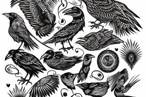Raven tattoo idea