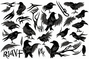 Raven tattoo idea