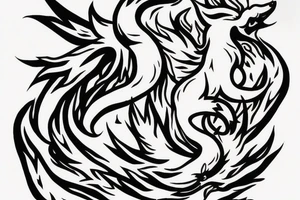 nine-tailed fox from naruto tattoo idea