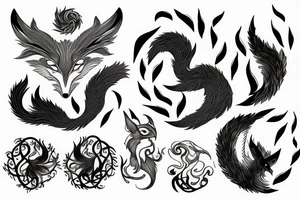 nine-tailed fox tattoo idea
