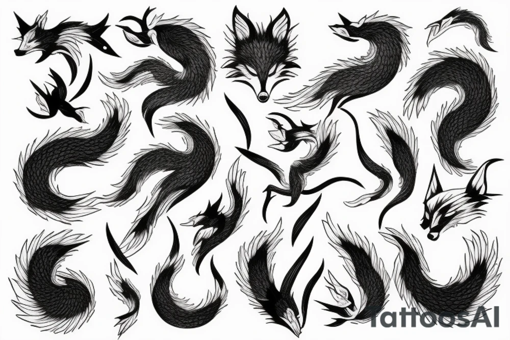 nine-tailed fox tattoo idea