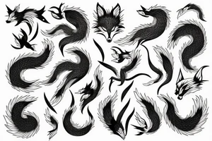 nine-tailed fox tattoo idea