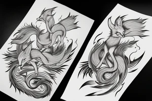nine-tailed fox from naruto tattoo idea