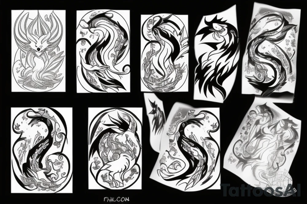 nine-tailed fox from naruto tattoo idea