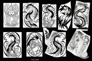 nine-tailed fox from naruto tattoo idea