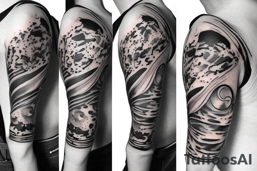 half sleeve space tattoo tattoo idea
