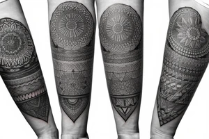 forearm mandala sleeve tattoo idea