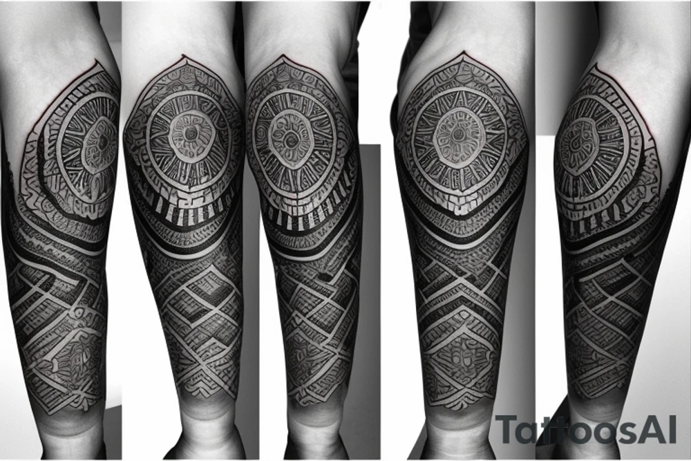 forearm mandala sleeve tattoo idea