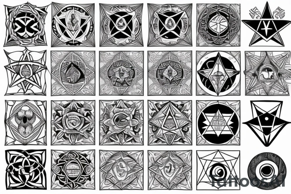 Heptagram tattoo idea