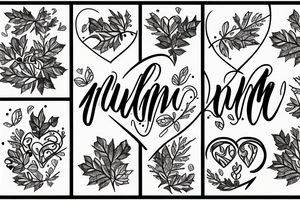 name autumn with a heart tattoo idea