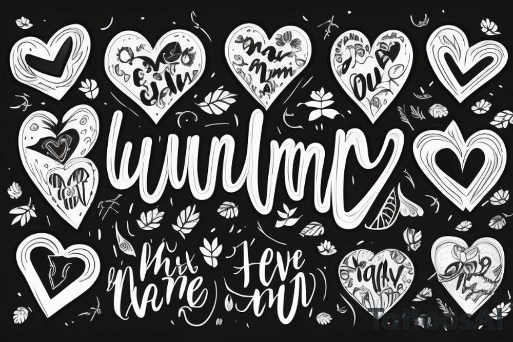 name autumn with a heart tattoo idea