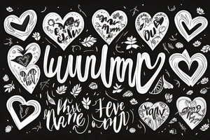 name autumn with a heart tattoo idea