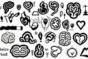 Choice between brain and heart tattoo idea