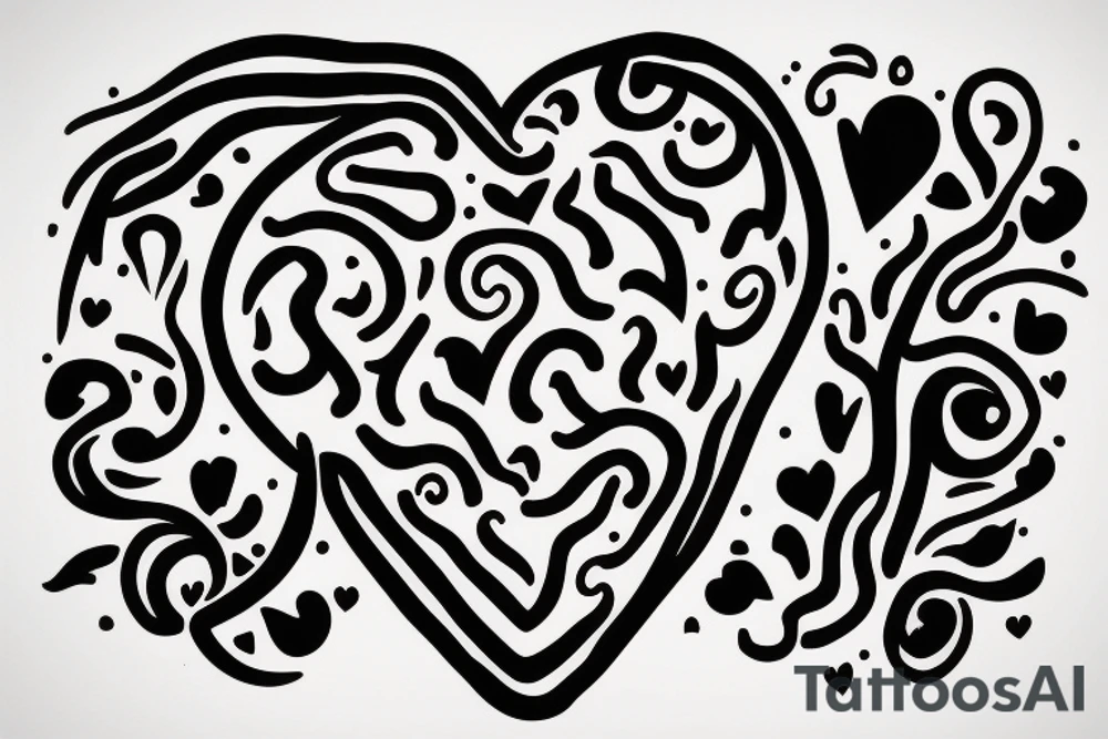 brain and heart tattoo idea