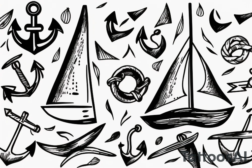 anchor
sailing
sailboat tattoo idea