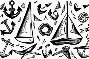 anchor
sailing
sailboat tattoo idea