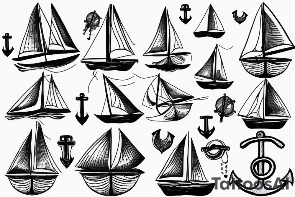 anchor
sailing
sailboat tattoo idea
