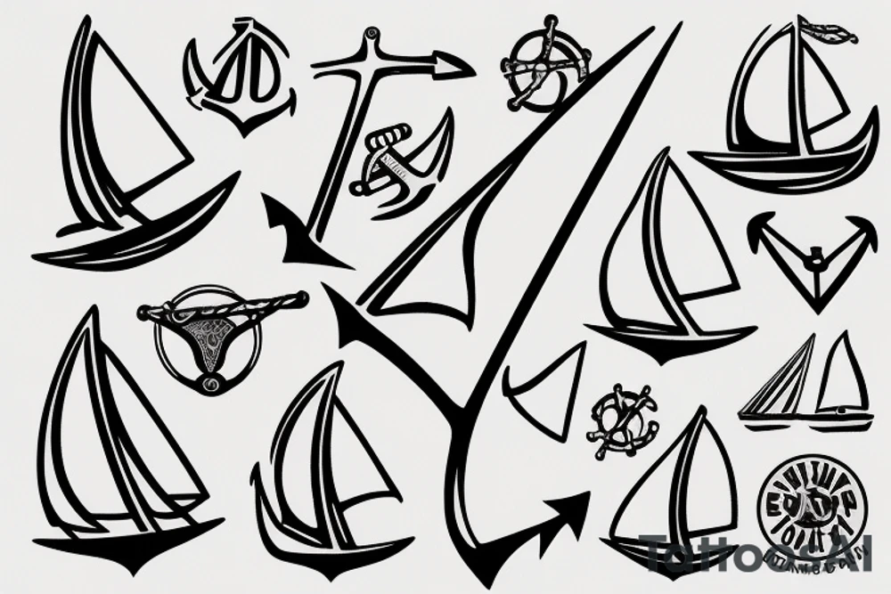 anchor
sailing
sailboat tattoo idea