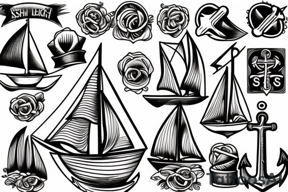 anchor
sailing
sailboat tattoo idea