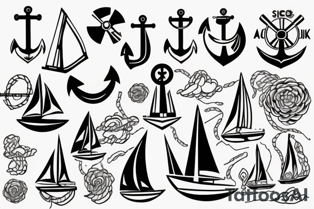 anchor
sailing
sailboat tattoo idea