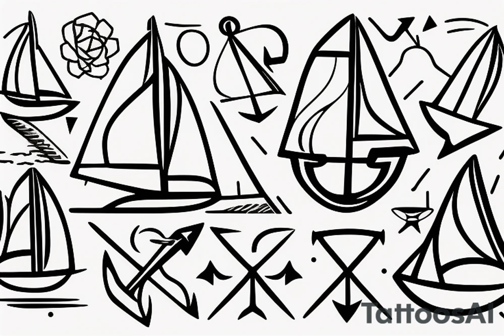 anchor
sailing
sailboat tattoo idea