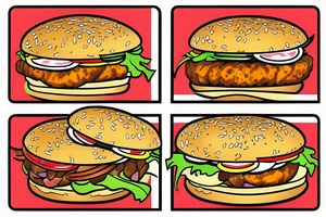 Cat eating a cheesburger tattoo idea
