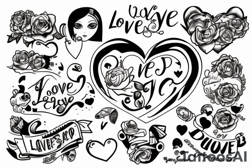 Couple love C tattoo idea